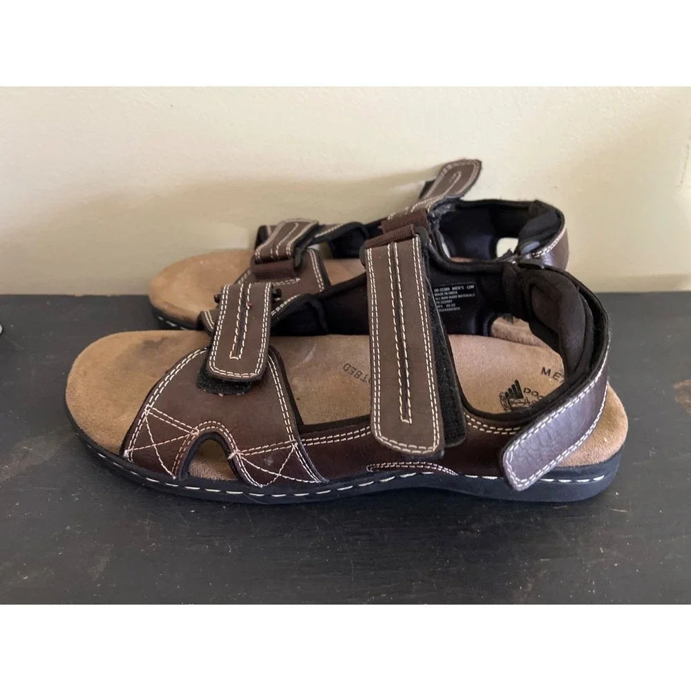 Mens Dockers Fusion Footbed Brown Sandals Sz 11M aoutdoor Gorpcore Hiking Beach‎
